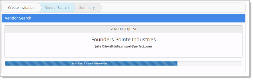 Invitation - Vendor Search